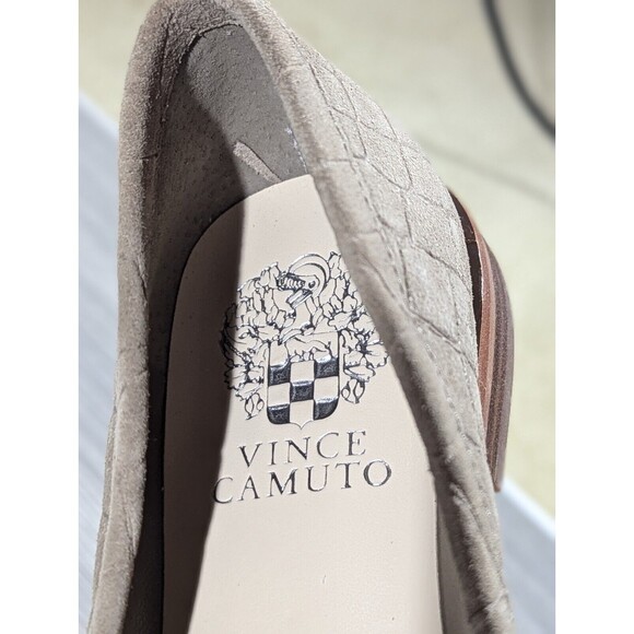 Vince Camuto VC-Cenkanda Tailored Buckle Loafers Size 6.5M / 37 Tan Stone - Picture 8 of 8